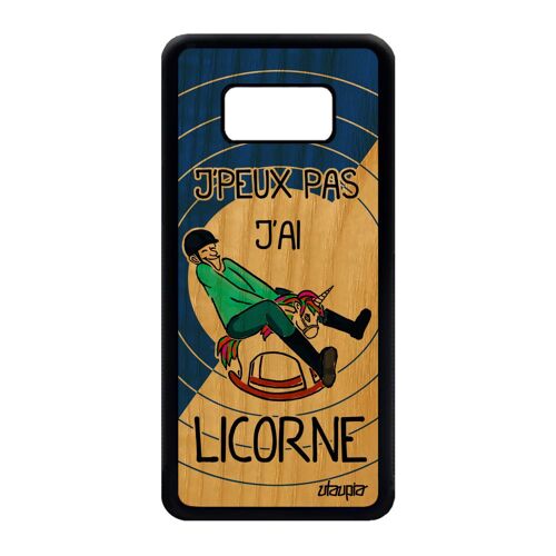 Coque Silicone S8 En Bois J'peux Pas J'ai Licorne Housse Drole De Samsung Galaxy S8