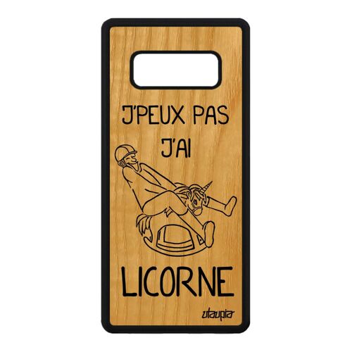Coque J'peux Pas J'ai Licorne Galaxy Note 8 Bois Silicone Etui Antichoc Samsung Galaxy Note 8