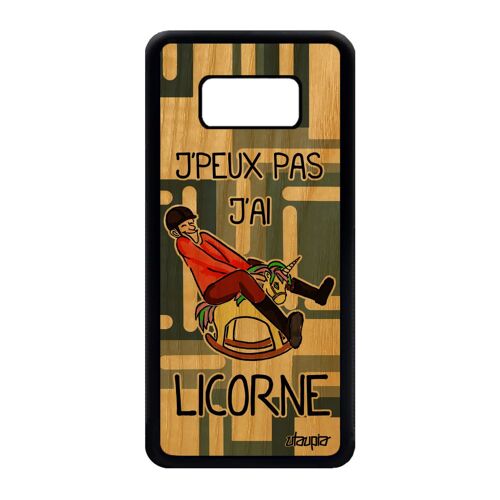 Coque J'peux Pas J'ai Licorne Pour S8 Bois Silicone Rigide Texte Samsung Galaxy S8