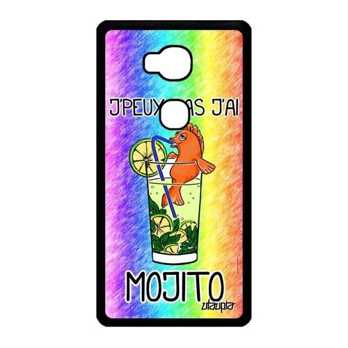 Coque silicone Honor 5X j'peux pas j'ai mojito caoutchouc mobile Vert bourré en