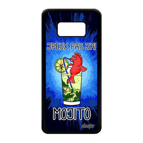 Coque pour S8 silicone je peux pas j'ai mojito humour Bleu bourré Samsung Galaxy S8