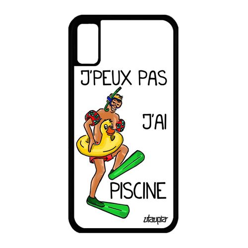 Coque Iphone X Silicone Humour J'peux Pas J'ai Piscine Humour Comique Etui Iphone X