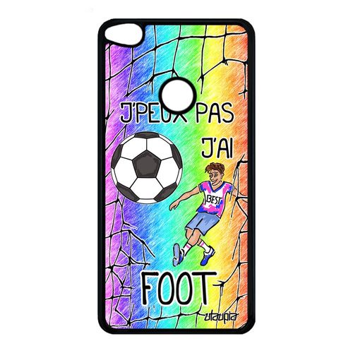 Coque Huawei P8/P9 Lite 2017 Silicone J'peux Pas J'ai Foot Housse Vert Football