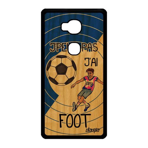 Coque Bois Silicone Pour Honor 5x J'peux Pas J'ai Foot Comique Etui Telephone De