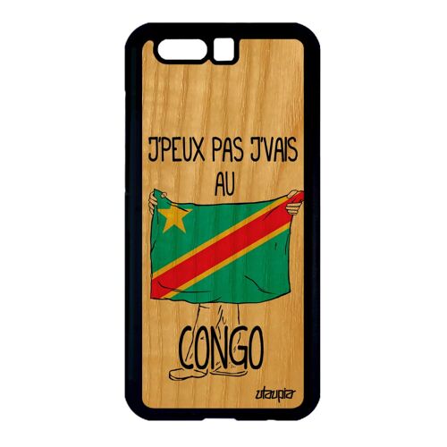 Coque J'peux Pas J'vais Au Congo Honor 9 Bois Silicone Mobile Antichoc Telephone