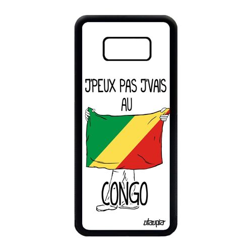 Coque j'peux pas j'vais au congo Galaxy S8 Plus silicone telephone noir Samsung Galaxy S8 Plus