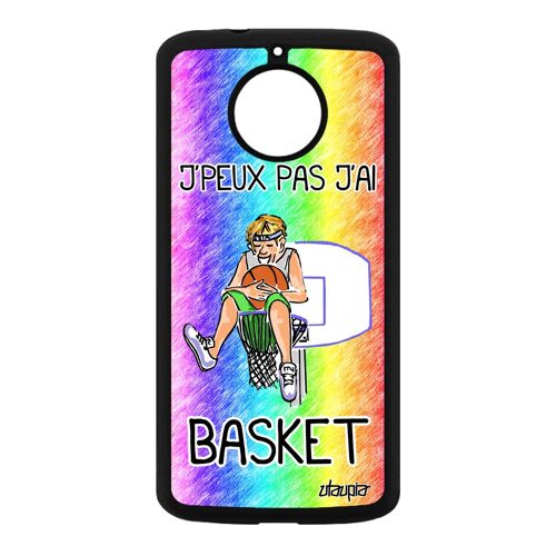 Coque Silicone Pour Motorola Moto E4 Plus J'peux Pas J'ai Basket Personnalisé De