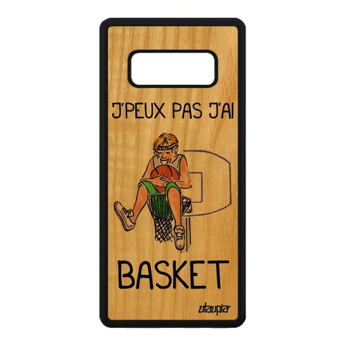 Coque Pour Samsung Note 8 En Bois Silicone Humour J'peux Pas J'ai Basket Samsung Galaxy Note 8