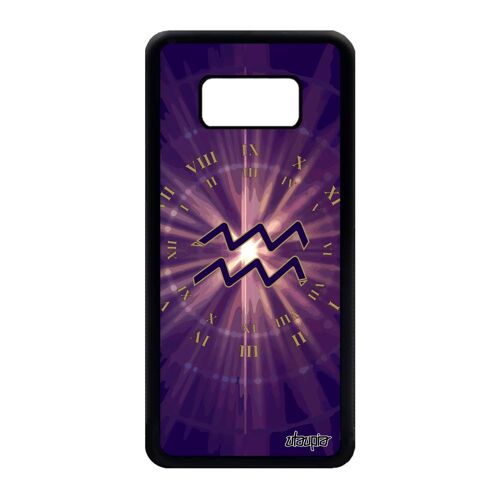Coque S8 silicone Signe verseau du zodiaque soleil univers Violet Samsung Galaxy S8