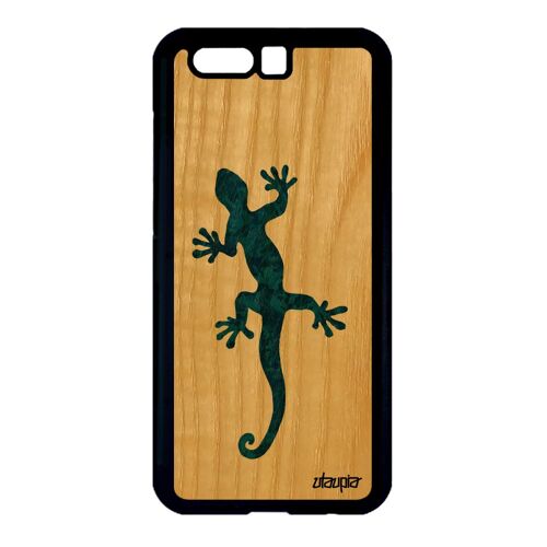 Coque bois pour Honor 9 silicone salamandre original smartphone souple Bleu case