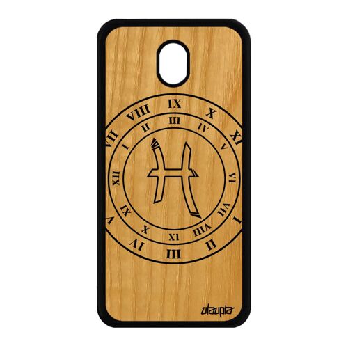 Coque J7 2017 Pro En Bois Et Silicone Signe Astrologique Poisson Samsung Galaxy J7 2017 Galaxy J7 Pro 2017