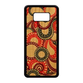 Coque Samsung Galaxy S8 Bois Silicone Motif Cachemire Smartphone Ethnique Indien