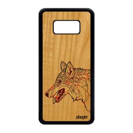 Coque Loup Samsung Galaxy S8 Bois Silicone Sm-G950f Telephone Alpha Motif Chien
