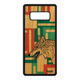 Coque En Bois Naturel Silicone Loup Pour Samsung Note 8 Tribal Portable A Samsung Galaxy Note 8