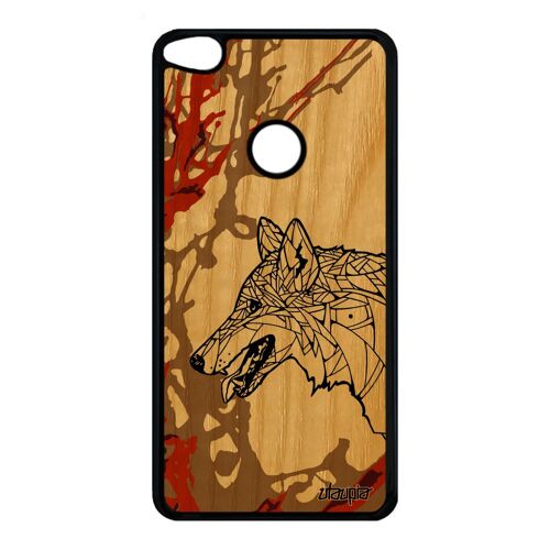 Coque En Bois Pour P8/P9 Lite 2017 Silicone Loup Homme Case Tribal Dessin Huawei P8 Lite 2017 P9 Lite 2017