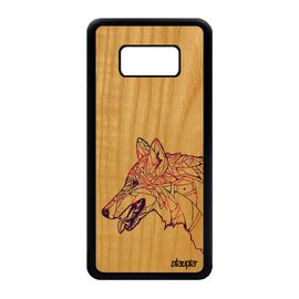 Coque Pour Samsung S8 Bois Veritable Silicone Loup Housse Pastel Tribal A Samsung Galaxy S8