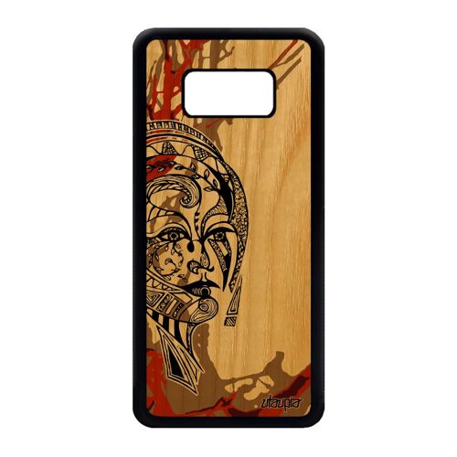 Coque Silicone S8 Bois Femme Tribal Dessin Azteque Animal Housse Samsung Galaxy S8