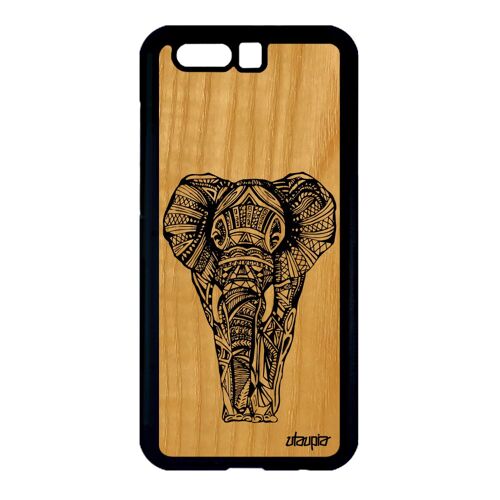 Coque Silicone Elephant Pour Honor 9 Bois D'asie Design Mobile Azteque Ethnique