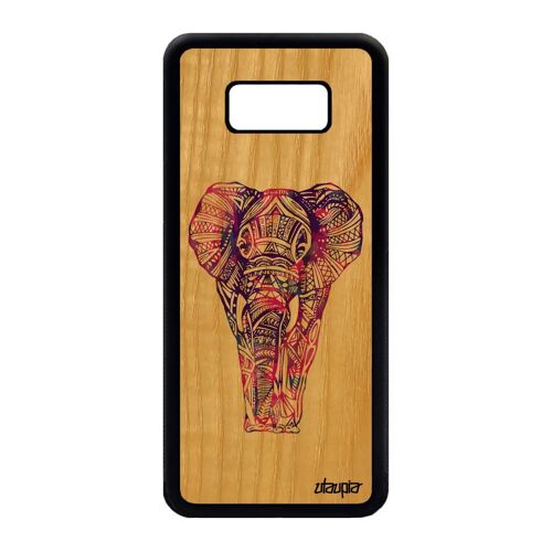Coque Pour S8 Plus En Bois Silicone Elephant De Protection Violet Samsung Galaxy S8 Plus