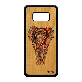 Coque Bois Samsung S8 Silicone Elephant Dessin Unique Homme Rouge Tribal Samsung Galaxy S8