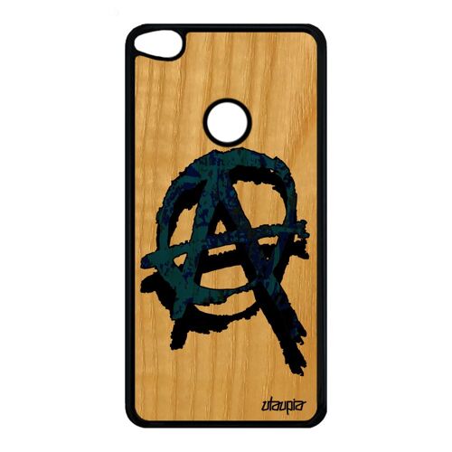Coque silicone P8/P9 Lite 2017 en bois anarchie graff rock Bleu noir etui Huawei P8 Lite 2017 P9 Lite 2017