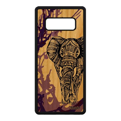 Coque Note 8 Bois Silicone Elephant Motif D'asie Personnalisé De Samsung Galaxy Note 8