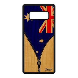Coque Drapeau Australie Australien Pour Samsung Note 8 Bois Silicone Foot Samsung Galaxy Note 8