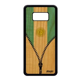 Coque Pour S8 En Bois Et Silicone Drapeau Argentine Argentin Foot Samsung Galaxy S8