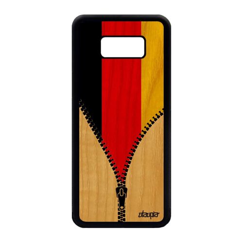 Coque S8 Plus Bois Silicone Drapeau Allemagne Allemand Telephone Samsung Galaxy S8 Plus