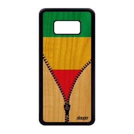 Coque S8 En Bois Et Silicone Drapeau Guinee Guineen Noir Football Samsung Galaxy S8