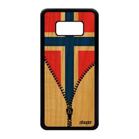 Coque Pour Samsung Galaxy S8 Bois Silicone Drapeau Norvege Norvegien Football De