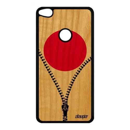 Coque Drapeau Japon Japonais Pour Huawei Honor 8 Lite Bois Silicone Football Gel