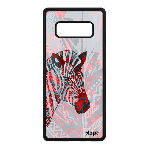 Coque silicone zebre Note 8 azteque Rouge tribal noir et blanc de Samsung Galaxy Note 8