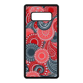 Coque Pour Samsung Note 8 Silicone Motif Cachemire Fantaisie Indien Noir Samsung Galaxy Note 8