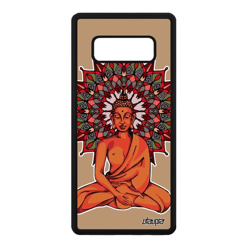 Coque silicone Galaxy Note 8 bouddha nepal original d'or noir Marron de Samsung Galaxy Note 8