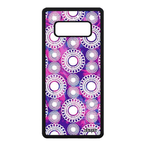 Coque Motif floral Note 8 silicone indien floraux Violet ethnique Samsung Galaxy Note 8