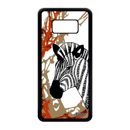 Coque Samsung S8 silicone zebre artiste afrique Marron arbre ethnique TPU Samsung Galaxy S8