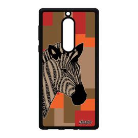Coque Silicone Nokia 5 Zebre Noir Et Blanc Geometrique Ethnique Carré Dessin 4g
