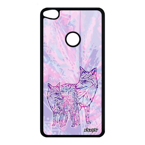 Coque Huawei Honor 8 Lite silicone renard smartphone Violet pastel animaux bebe