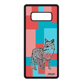 Coque Note 8 Silicone Renard Cube Rose Etui Femme Noir Smartphone Samsung Galaxy Note 8