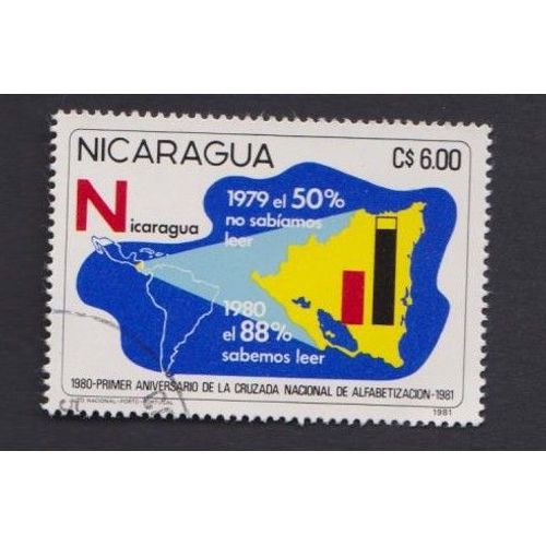 Timbre Nicaragua Anniversaire ? 6