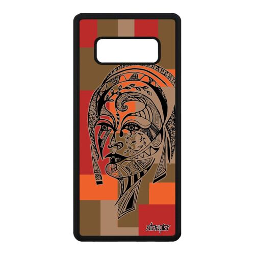Coque Silicone Note 8 Femme Tribal Cube Azteque Tpu Portrait En Samsung Galaxy Note 8
