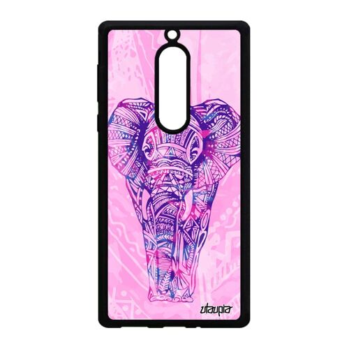 Coque Nokia 5 Silicone Elephant Plume Pastel Multicolore Zen Animaux Tribal Gel