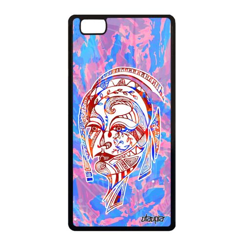Coque Huawei P8 Lite 2015 silicone femme tribal feerique Bleu fille multicolore