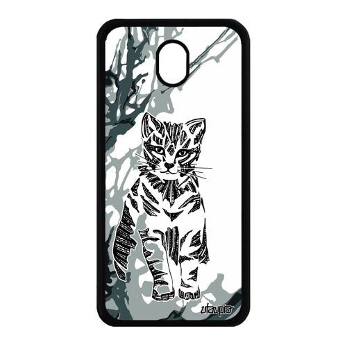 Coque Samsung J7 2017 Pro Silicone Chat Ethnique Animaux Arbre Couleur De Samsung Galaxy J7 2017 Galaxy J7 Pro 2017