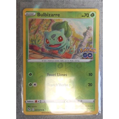 Carte Pokemon Bulbizarre Reverse 001/078 - Eb10.5 - Pokemon Go - Vf