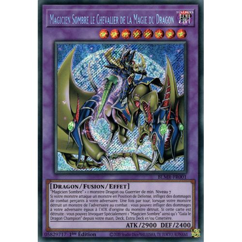 Yu Gi Oh ! Magicien Sombre Le Chevalier De La Magie Du Dragon ( Blmr-Fr001 ) Secret Rare En France