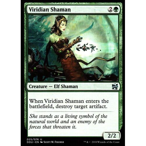 Viridian Shaman (Shamane Viridiane) - Mtg - Elves Vs Inventors - U - Vo