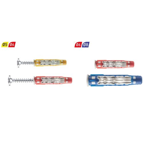 Boite de 100 chevilles bimatière COLORTECH 5x30 Spit avec vis TP 565190
