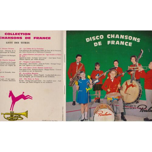 Disco Chansons De France Poulain :Pochette Ouvrante 2 Volets Avec Chacun Un Rabat Intérieur, Coin Arrondi Et Demi-Ellipse De Préhension - Livret 8 Pages